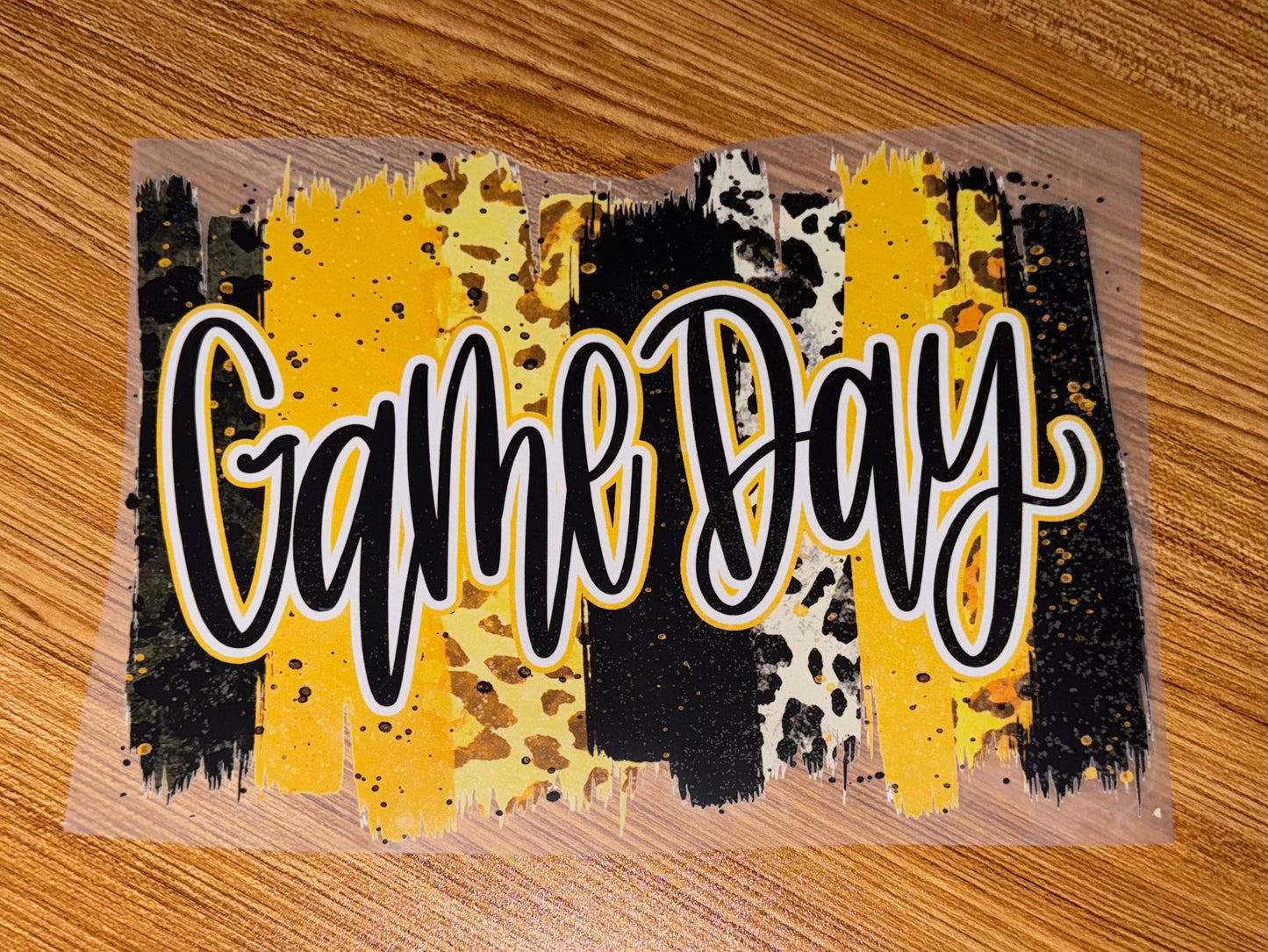 GAME DAY BLACK/GOLD/LEOPARD PAINT STROKES (PRINT ONLY)