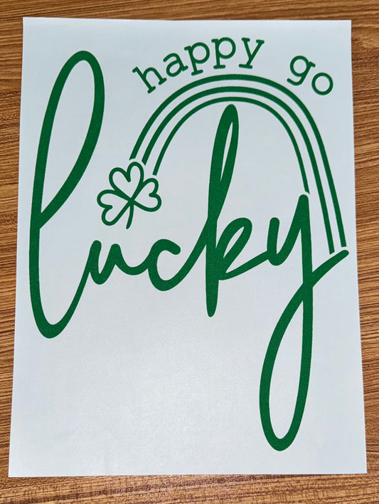 HAPPY GO LUCKY GREEN PRINT