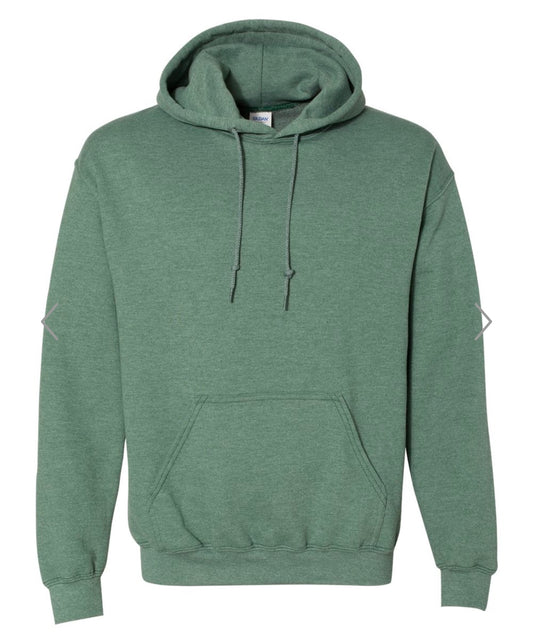 XL HEATHER DARK GREEN GILDAN - HEAVY BLEND HOODED SWEATSHIRT - 18500