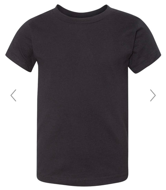 4T BLACK BELLA + CANVAS - TODDLER JERSEY TEE - 3001T