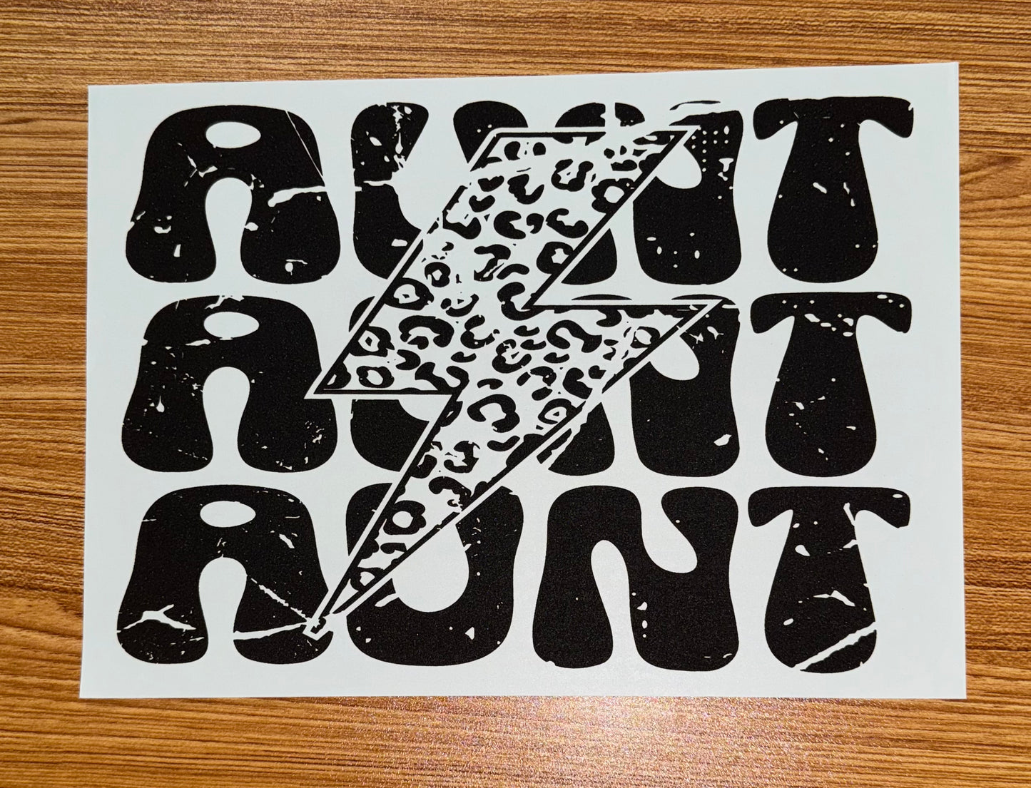 AUNT STACKED WITH BOLT BLACK PRINT