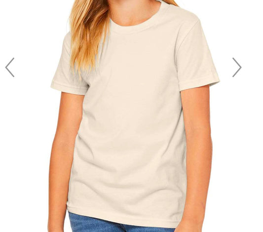 YOUTH XL NATURAL BELLA + CANVAS-YOUTH JERSEY TEE-3001Y