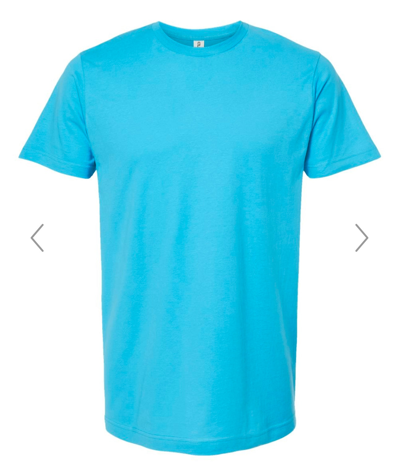 MEDIUM AQUA TULTEX FINE JERSEY T-SHIRT - 202