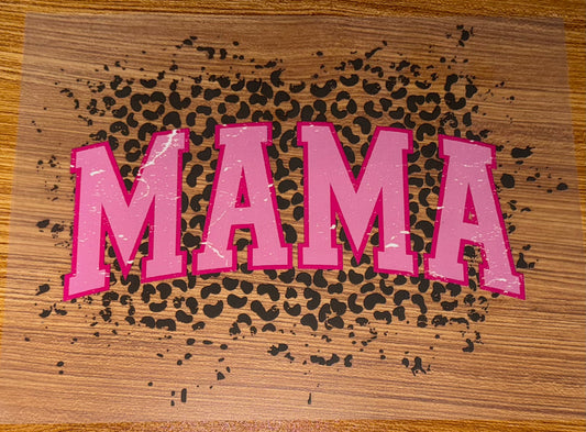 PINK MAMA WITH BLACK LEOPARD SPLATTER PRINT