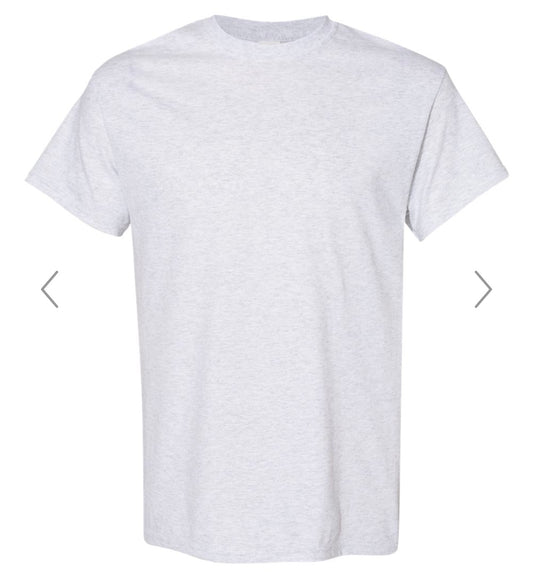 2X ASH GILDAN - HEAVY COTTON T-SHIRT 5000