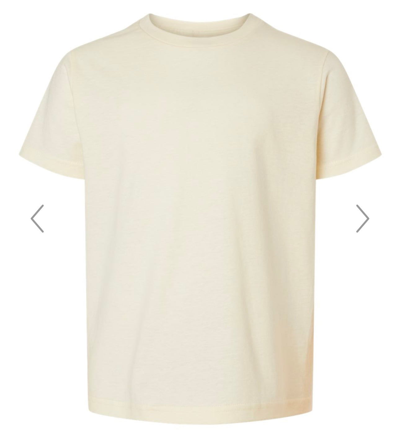 YOUTH XS NATURAL TULTEX - YOUTH FINE JERSEY T-SHIRT - 235