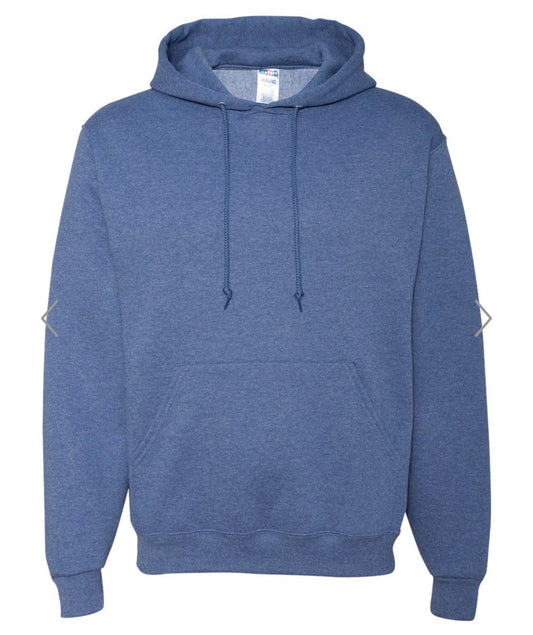 2X VINTAGE HEATHER BLUE JERZEES - NUBLEND HOODED SWEATSHIRT