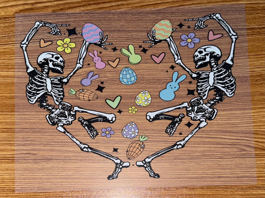 EASTER SKELETON HEART PRINT