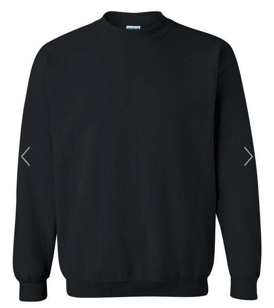 XL BLACK GILDAN-HEAVY BLEND CREWNECK SWEATSHIRT - 18000
