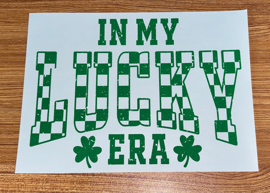 IN MY LUCKY ERA GREEN CHECKERED PRINT