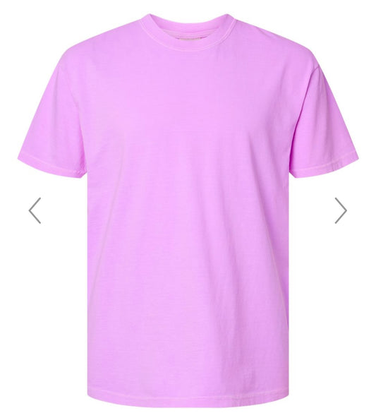LARGE NEON VIOLET COMFORT COLORS-GARMENT-DYED HEAVYWEIGHT T-SHIRT-1717