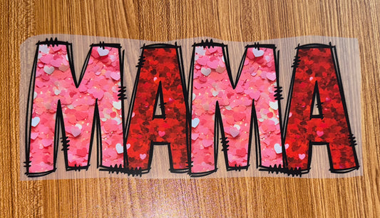 MAMA VALENTINE PINK/RED PRINT