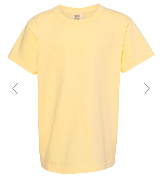 YOUTH MEDIUM BUTTER COMFORT COLORS - GARMENT-DYED YOUTH HEAVYWEIGHT T-SHIRT - 9018