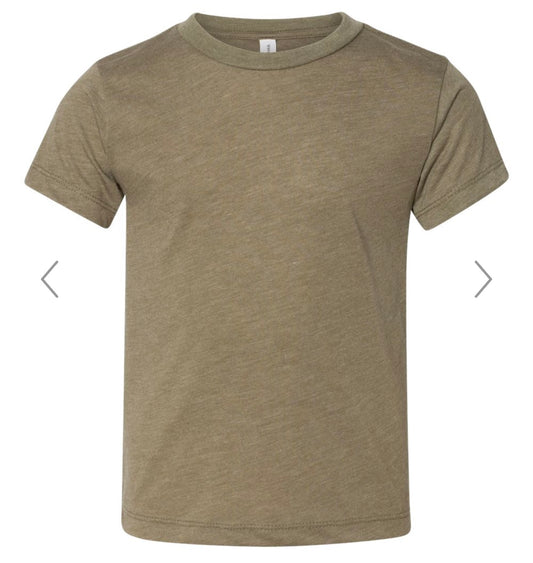 3T OLIVE TRIBLEND BELLA + CANVAS - TODDLER TRIBLEND TEE - 3413T