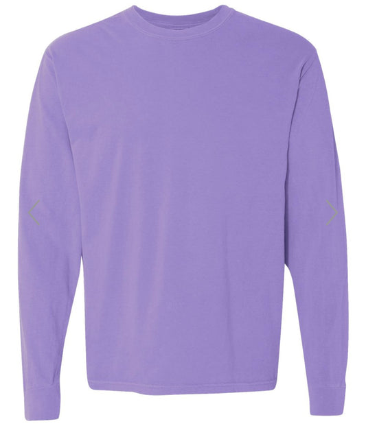 XL VIOLET COMFORT COLORS - GARMENT-DYED HEAVYWEIGHT LONG SLEEVE T-SHIRT - 6014