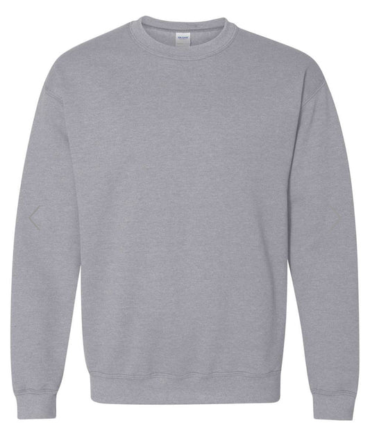 LARGE SPORT GREY GILDAN-HEAVY BLEND CREWNECK SWEATSHIRT