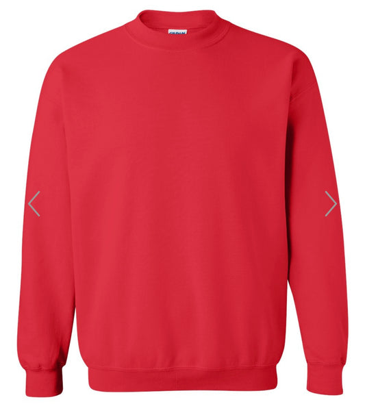 2X RED GILDAN-HEAVY BLEND CREWNECK SWEATSHIRT