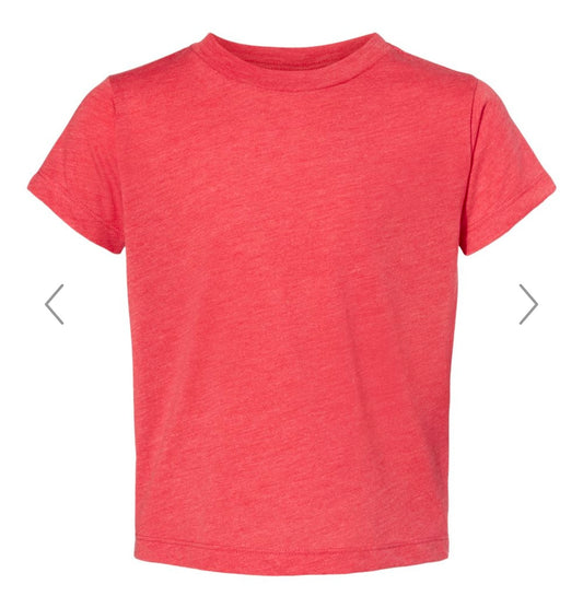 5T RED TRIBLEND BELLA + CANVAS - TODDLER TRIBLEND TEE - 3413T