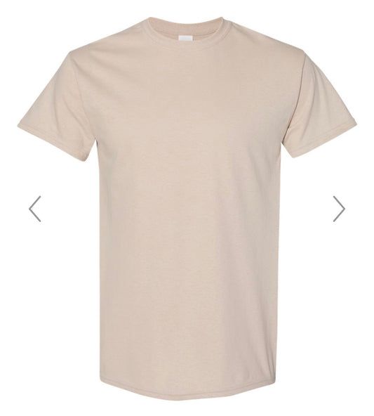 MEDIUM SAND GILDAN - HEAVY COTTON T-SHIRT 5000