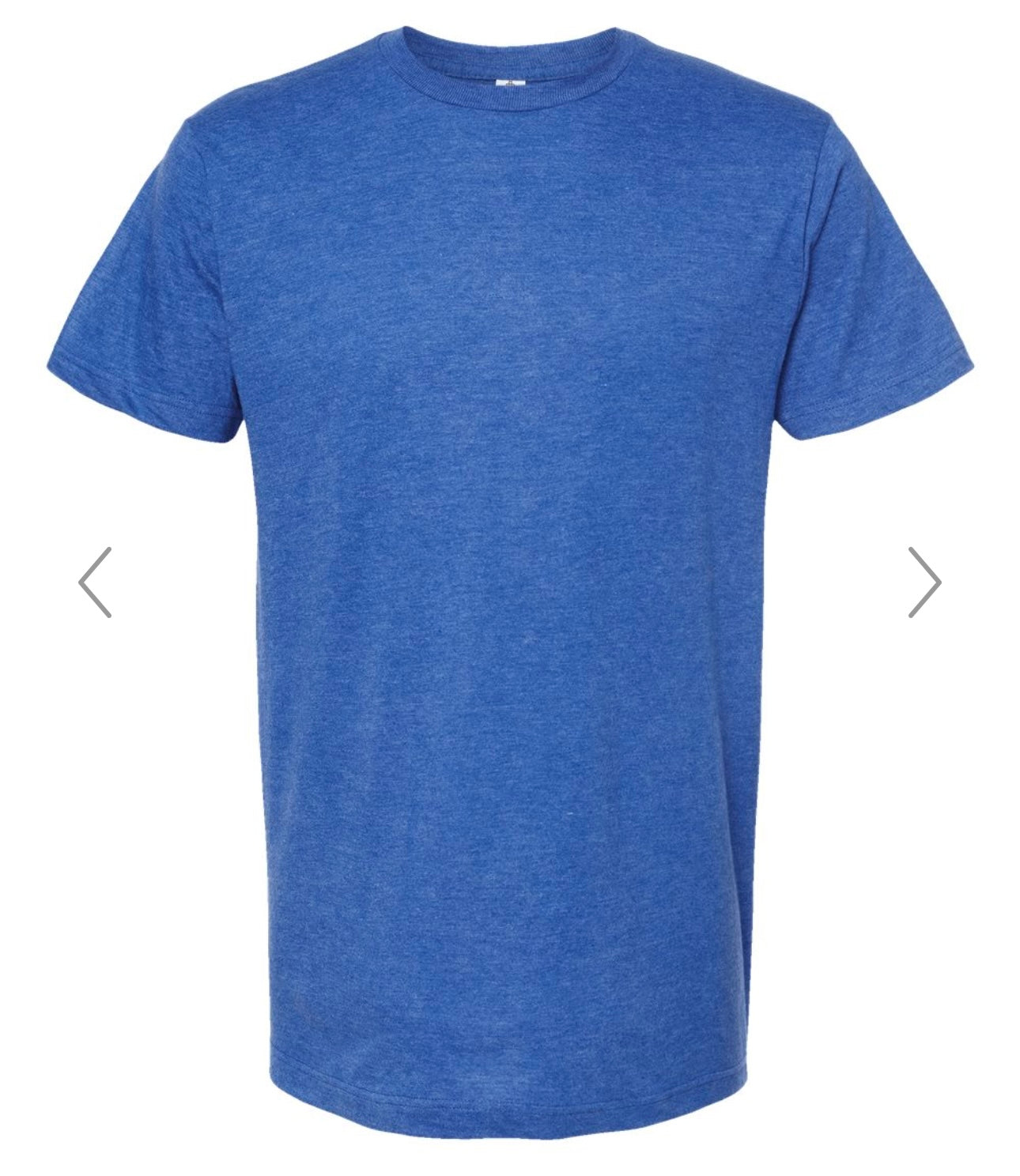2X HEATHER ROYAL TULTEX FINE JERSEY T-SHIRT - 202