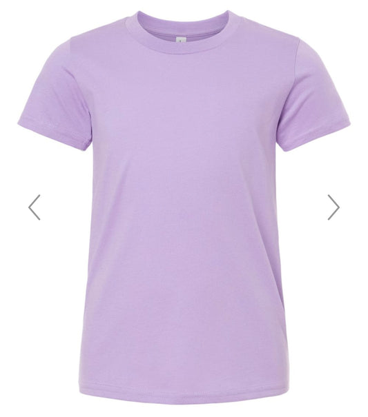 YOUTH MEDIUM DARK LAVENDER BELLA + CANVAS - YOUTH JERSEY TEE - 3001Y