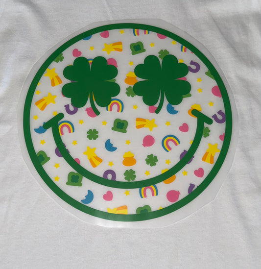 SHAMROCK SMILEY FACE PRINT