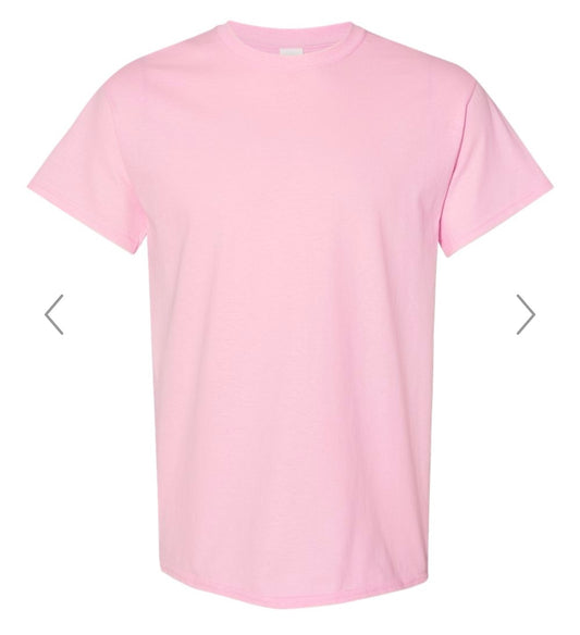 2X LIGHT PINK GILDAN - HEAVY COTTON T-SHIRT 5000