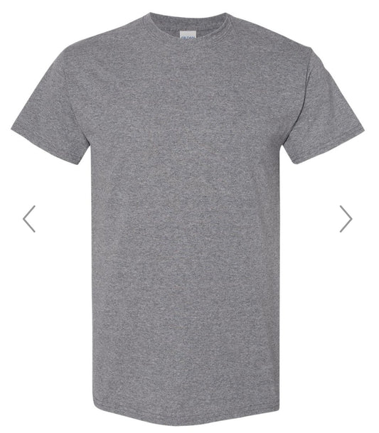 LARGE GRAPHITE HEATHER GILDAN - HEAVY COTTON T-SHIRT 5000