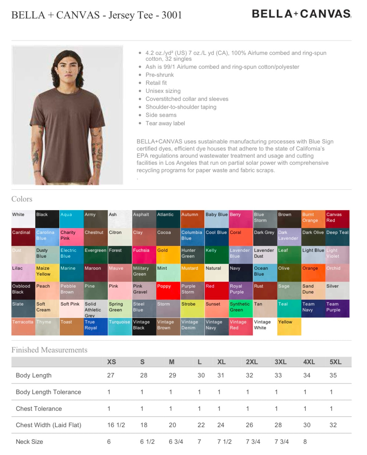 LARGE SPRING GREEN BELLA + CANVAS - JERSEY TEE - 3001