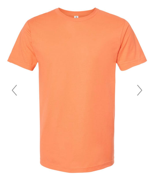 MEDIUM CORAL TULTEX FINE JERSEY T-SHIRT - 202