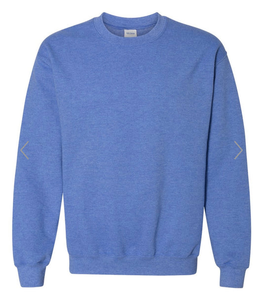 2X HEATHER DEEP ROYAL GILDAN-HEAVY BLEND CREWNECK SWEATSHIRT