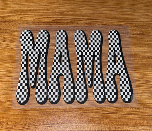 MAMA BLACK & WHITE CHECKERED PRINT