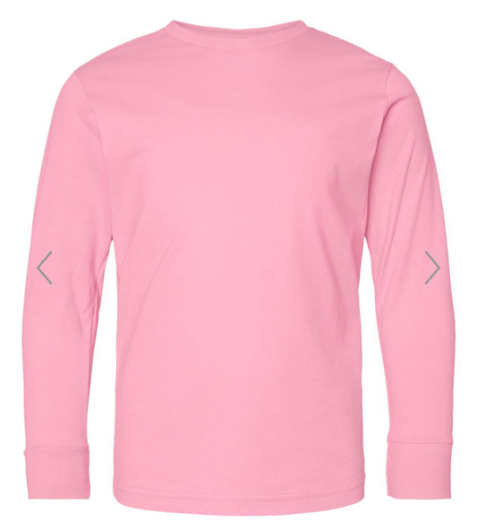 YOUTH XL PINK LAT - YOUTH FINE JERSEY LONG SLEEVE TEE - 6201