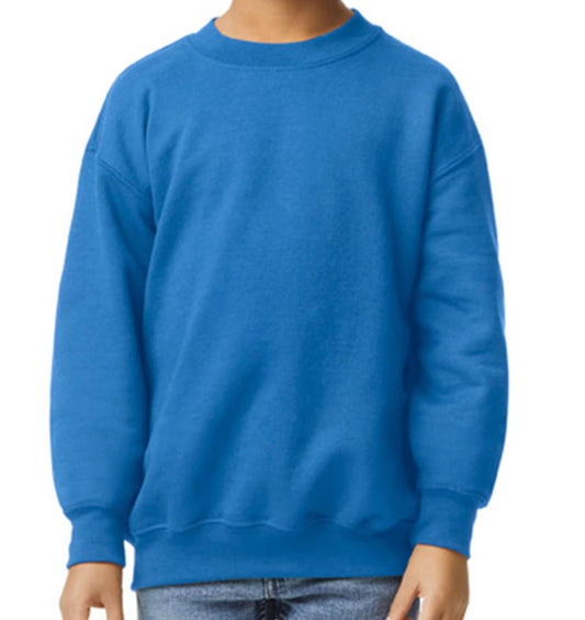 YOUTH SMALL ROYAL GILDAN - HEAVY BLEND YOUTH SWEATSHIRT - 18000B