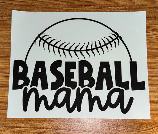 BASEBALL MAMA BLACK (PRINT ONLY)