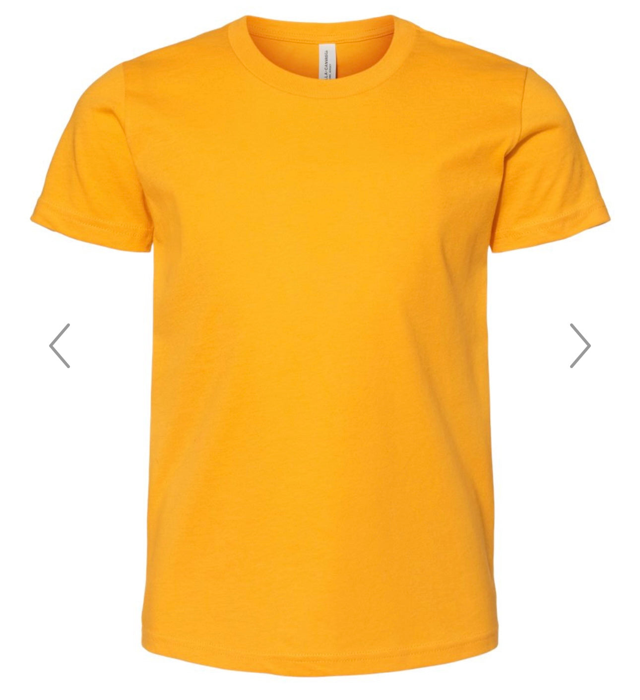 YOUTH MEDIUM GOLD BELLA + CANVAS - YOUTH JERSEY TEE - 3001Y