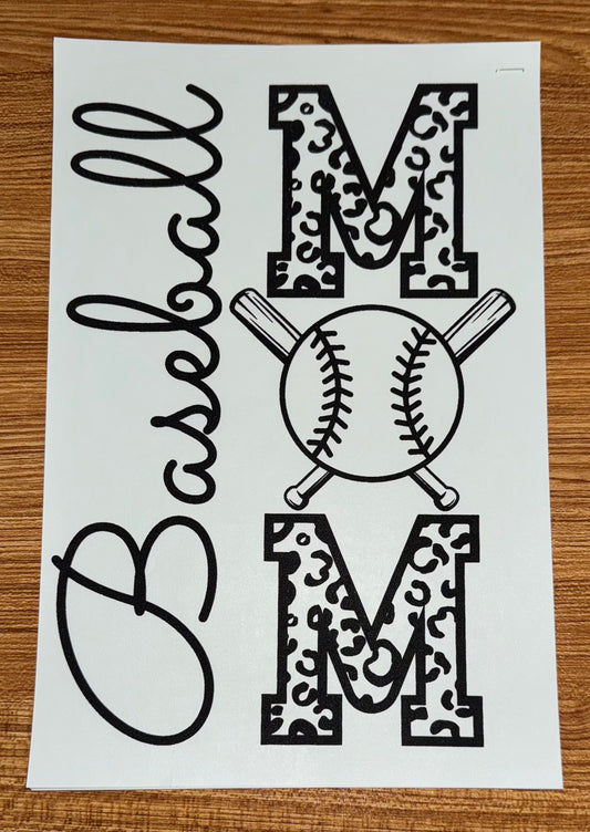 BASEBALL MOM BLACK (PRINT ONLY) (VERTICAL)