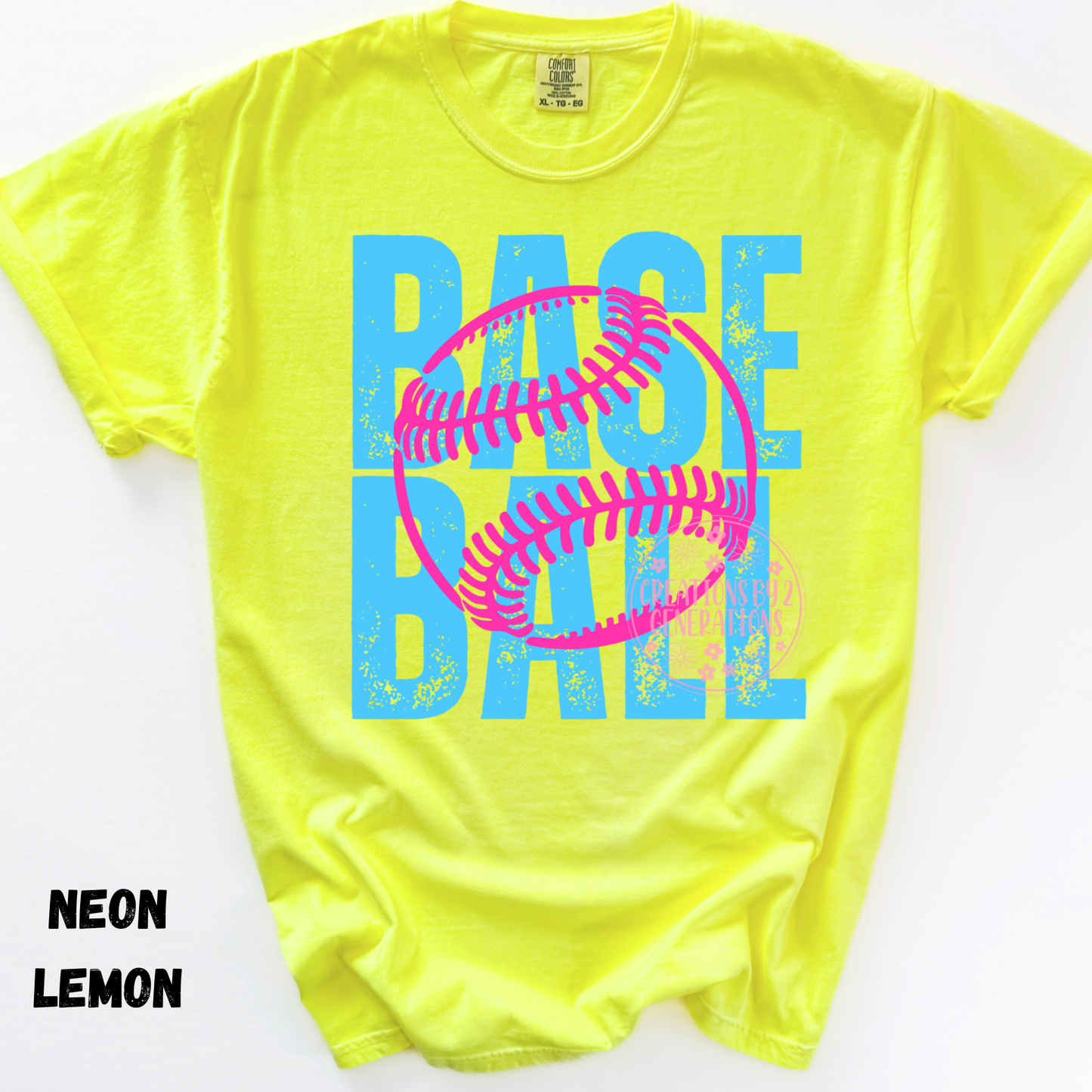 BLUE & PINK BASEBALL DISTRESSED PREORDER