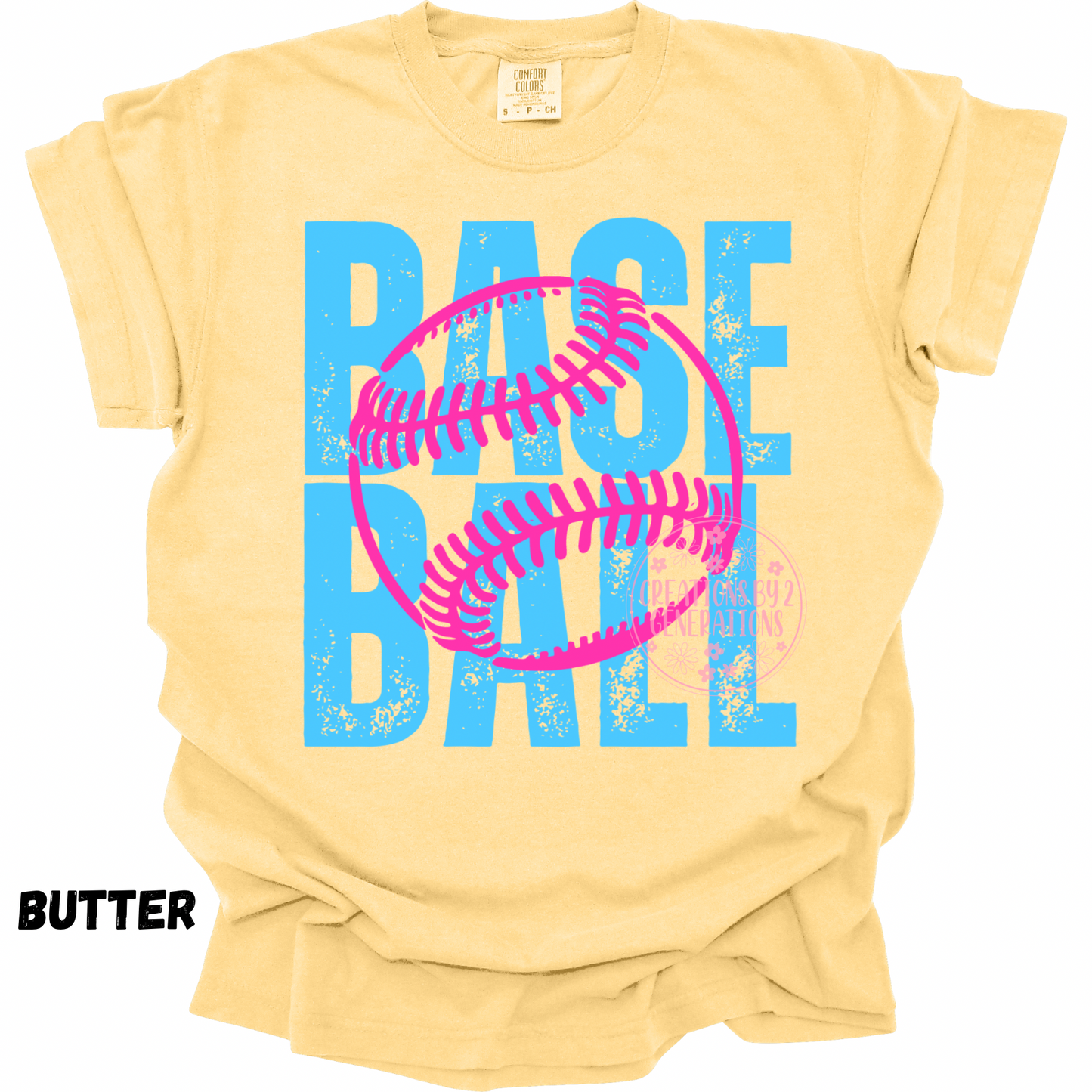 BLUE & PINK BASEBALL DISTRESSED PREORDER