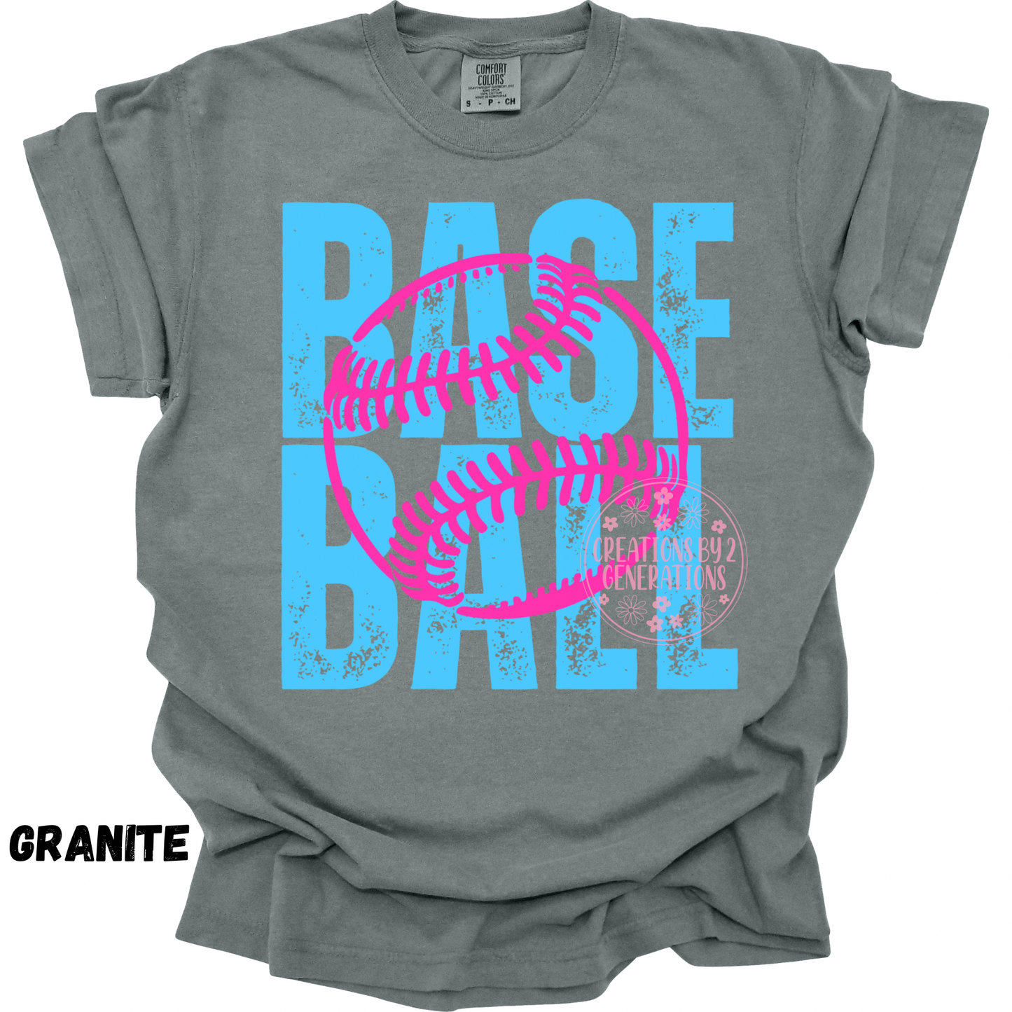 BLUE & PINK BASEBALL DISTRESSED PREORDER