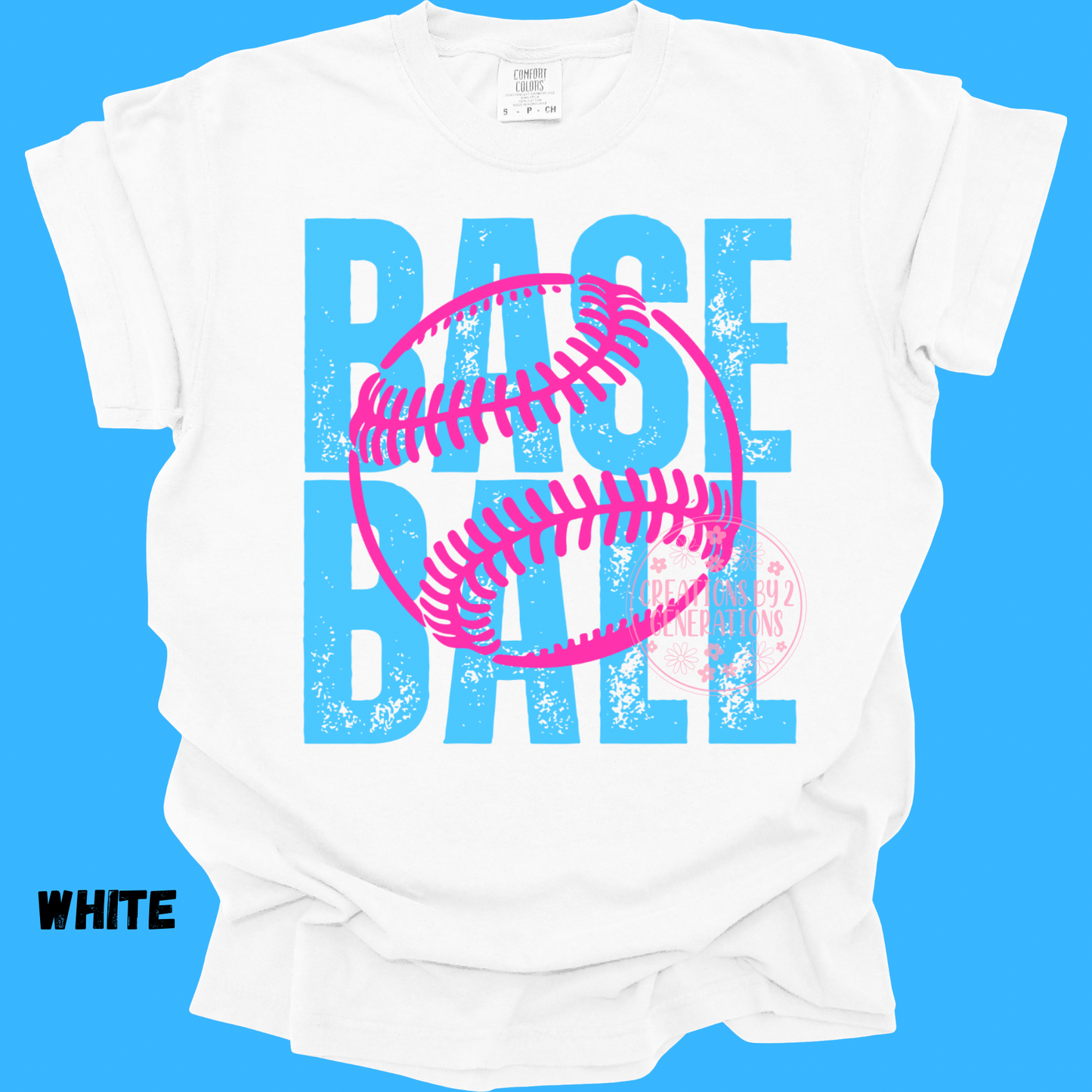 BLUE & PINK BASEBALL DISTRESSED PREORDER