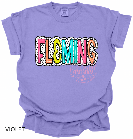 Fleming multicolored dots print