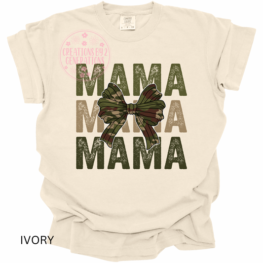 CAMO MAMA STACK WITH BOW PRINT