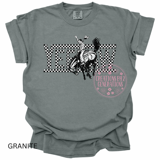 YEEHAW BLACK & WHITE PRINT