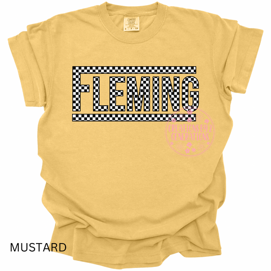 FLEMING BLACK & WHITE CHECKERED PRINT