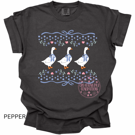 3 GEESE WITH BOWS (PRINT ONLY)