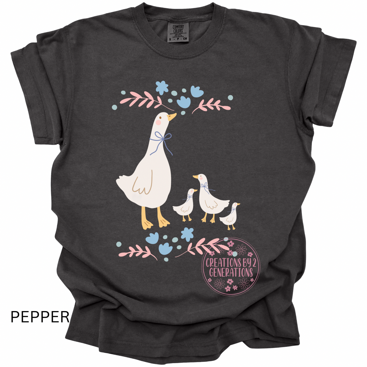 FLORAL 4 GEESE (PRINT ONLY)
