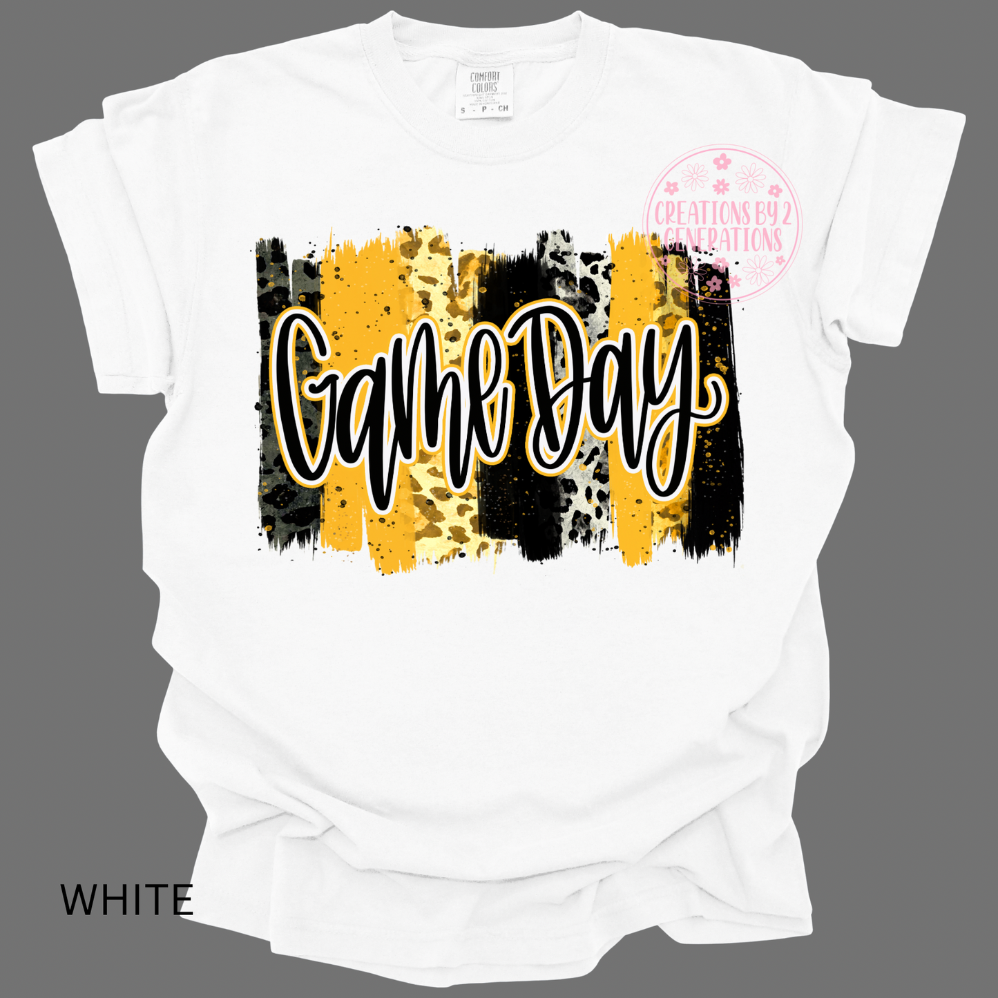 GAME DAY BLACK/GOLD/LEOPARD PAINT STROKES (PRINT ONLY)