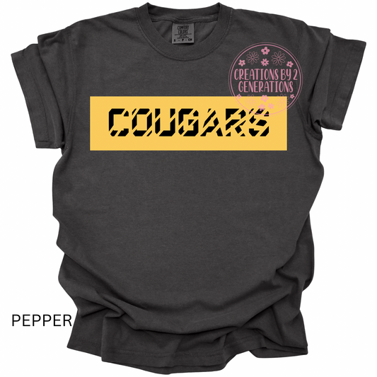 COUGARS GOLD RECTANGLE PRINT