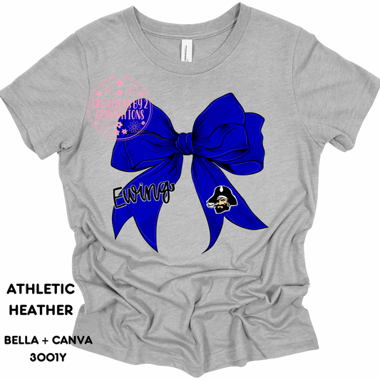 EWING PIRATE BLUE BOW PRINT (YOUTH)